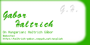 gabor haltrich business card